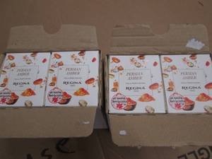 2 Boxes of 6 Persian Amber Scented Candles by Regina 1881