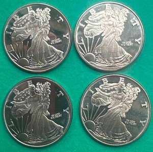 Lot of 4 Investment Grade Copper Rounds