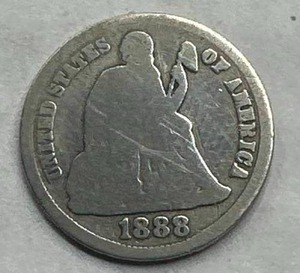 1888 Seated Liberty Dime