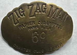 Brass Zig Zag Badge