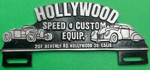 Hollywood Speed & Custom Aluminum License Plate Holder 10 Inch Wide