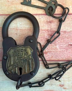 Iron Union Pacific Padlock 5 Inch Tall