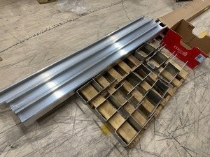 3 New 5in. x 5 in. x 82 in. Aluminum Gate Post Insert & 8 New Simpson Strong-Tie CB66 Bolt-On 6 x 6 Column Base