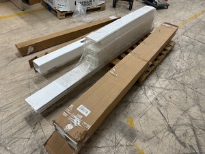 Pallet Of PVC  Plastic Fence Parts  Posts Etc - See Pictures Veranda White Vinyl Fence Gate Kit