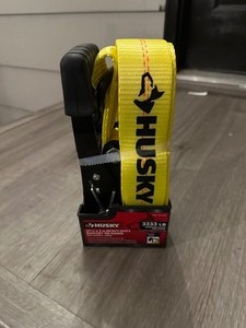 New Husky XL Ratchet Strap - 27 Ft x 2 Inch Wide - Heavy Duty Ratchet Tie Down - 3333lb Working Load