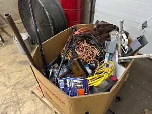 Pallet of Misc - Heavy Copper Wire  Extension Cords  Misc Tools & Hardware