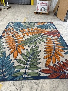 Nourison Veranda Indoor  Outdoor Rug - Very Very Nice - Used  - 7 Ft 10 Inch X 9 Ft 10 Inch