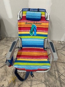 Tommy Bahama - Backpack Beach Chair with Built In Cooler - Has Straps So Wear It Like A Backpack  ) - Used Good Condition Sandles & Stripes