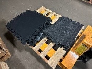 Decent Pile of Rubber Gym  Floor Mats