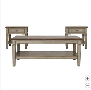 Pike and Main 3 Piece Sofa  Coffee Table and End Table Set