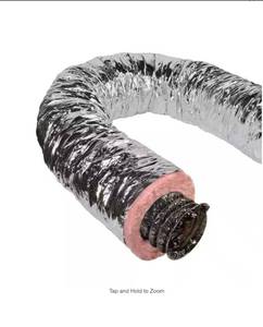 6 Insulated Flexible HVAC Duct R6 25 Ft Length