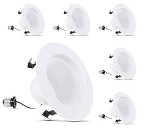12 New  Feit Electric 4 in. Integrated LED White Retrofit Recessed Light Trim Kit Dimmable CEC Downlight Daylight 5000K