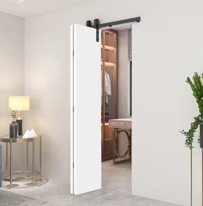 CALHOME 36 in. x 80 in. White Smooth Flush Hardboard Hollow Core Composite Bi-Fold Barn Door with Sliding Hardware Kit (Retail $411.00)