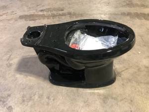 Glacier Bay Super Clean Elongated toilet bowl only in black with 12 in. rough-in Customer Return See All Pictures
