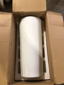 Monaco Circular Basin Pedestal Sink in Glossy White ,customer return review pictures