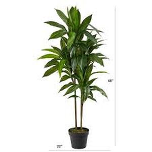 Nearly Natural Real Touch 48 in. Artificial H Green Dracaena Silk Plant Customer Returns See all Pictures