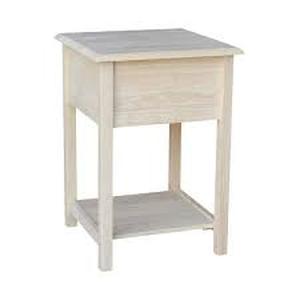 International Concepts Unfinished Lamp Table with 2-Drawer 700 Customer Returns See all Pictures