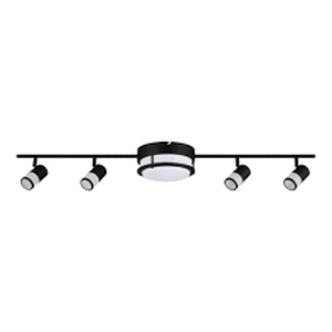 Hampton Bay Greyrock 3.47 ft. 4-Light Matte Black Integrated LED Fixed Track Lighting Kit Customer Return See all Pictures