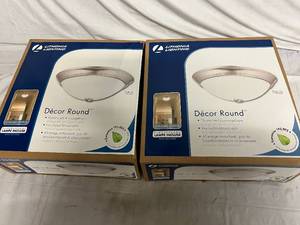 lot 10 image: 2 Lithonia Lighting Decor Round Ceiling Lights