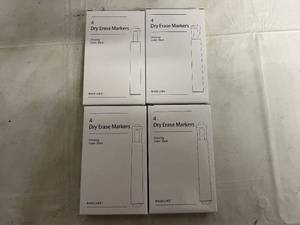 lot 103 image: 4 x 4ct Packs of Black Dry Erase Markers
