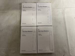 lot 104 image: 4 x 4ct Packs of Black Dry Erase Markers