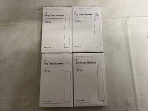 lot 107 image: 4 x 4ct Packs of Black Dry Erase Markers