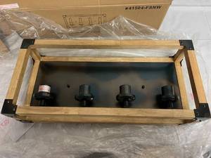 lot 42 image: 2 Cubic 4 Light Vanity Fixtures - New