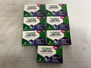 lot 59 image: 7 Boxes of Flonase Nighttime Allergy Relief Tablets