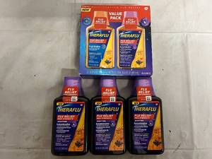 lot 61 image: 5 Bottles of Therafl Max Strength Flu Relief