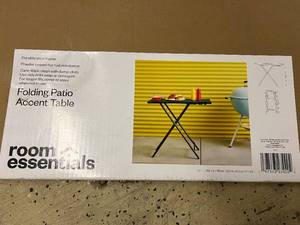 lot 89 image: Room Essentials Folding Patio Accent Table