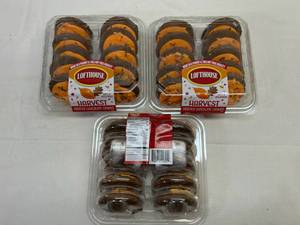 3x Frozen Harvest Frosted Chocolate Cookies