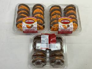 3x Frozen Harvest Frosted Chocolate Cookies