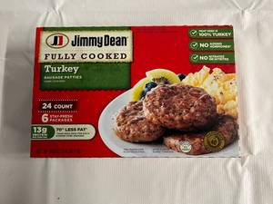 A. 24ct Jimmy Dean Turkey Sausage Patties