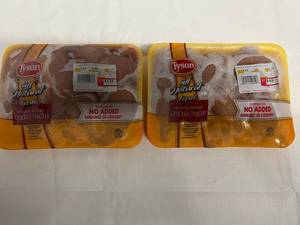 A. 2pkgs Boneless Skinless Chicken Thighs-Photo Shows Avg Wgt will not be exact