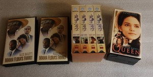 lot 165 image: Vintage VHS Tape Movie Box Sets...Alex Haleys Queen, Mama Floras Family, and The Thorn Birds...