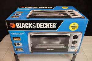 lot 106 image: NIB New Toaster Oven Black & Decker Stainless Steel