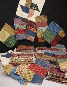 lot 138 image: Vintage Quilting Project Started wCoordinating Fabrics
