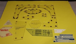 lot 144 image: Quilting Template SetsElisas Backporch 6-Piece Acrylic, Twisted Sisters Etc