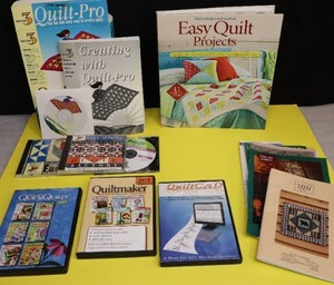 lot 148 image: Computerized Quilting wQuilt-Pro 3, Block Factory, Foundations Factory Star Quilts, Better Homes & Gardens Quilting Book , Patterns Etc