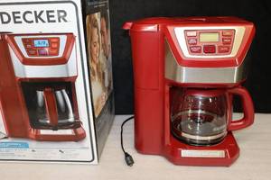 lot 210 image: Black & Decker 12-Cup Mill & Brew Programmable Coffee Maker wBox