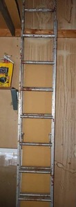lot 227 image: Adjustable Height Aluminum Ladder