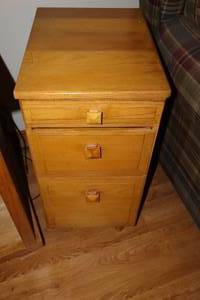 lot 238 image: Relisted...Pine Three-Drawer Stand Side-Table...
