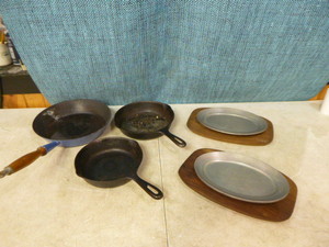 lot 145 image: Cast Iron Pans and Sizzle Platters