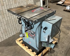lot 201 image: Delta 10 Inch Unisaw, Includes Dust Collection Blower and Rail