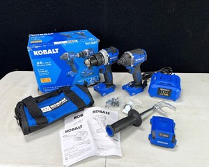 lot 141 image: Kobalt 24 Volt 2 Tool Cordless Combo Kit