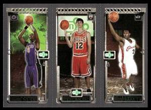 lot 7 image: LeBron James and Chris Bosh Dual RC 2004 ToppsM3 #111 and 117 Rookie Basketball Cards