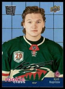 lot 20 image: Kirill Kaprizov RC Foil 2020-21 Upper Deck Extended Series Special Edition #RC-1 Rookie Minnesota Wild Hockey Card