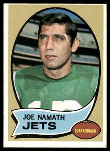 lot 28 image: Joe Namath 1970 Topps #150 Vintage Football Card