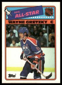 lot 35 image: Wayne Gretzky 1988 Topps Sticker #8 All-Star Vintage Hockey Card