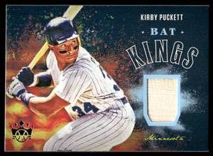 lot 38 image: Kirby Puckett Bat Relic 2020 Diamond Bat Kings #BK-KP Minnesota Twins Baseball Card